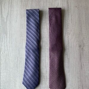 Calvin Klein Silk Ties Blue and Purple Accessories
